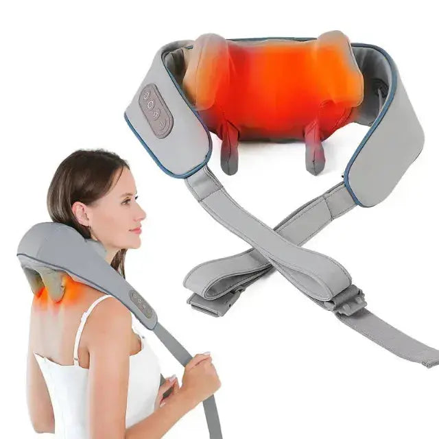 Massageador De Pescoço Inteligentes De Compressão Sem Fio - Alivio Premium