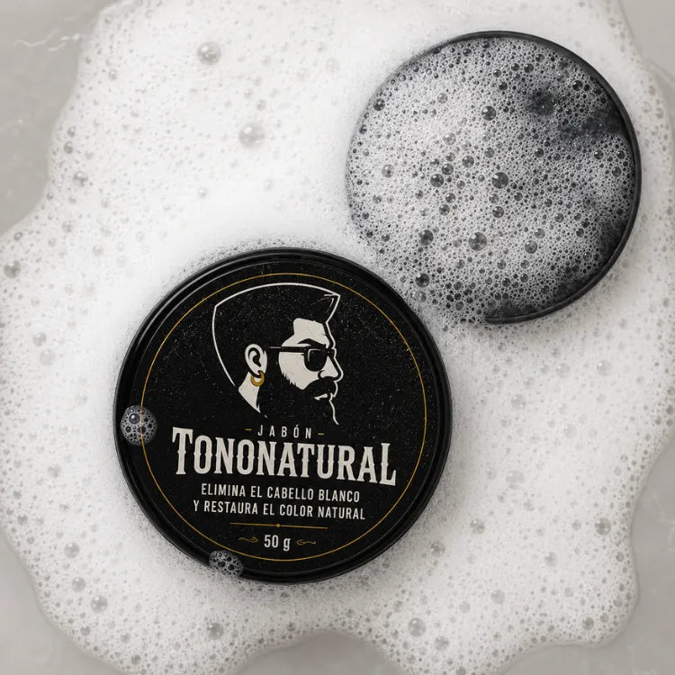 Jabón TonoNatural – Elimina el Cabello Blanco y Restaura el Color Natural Alivio Premium