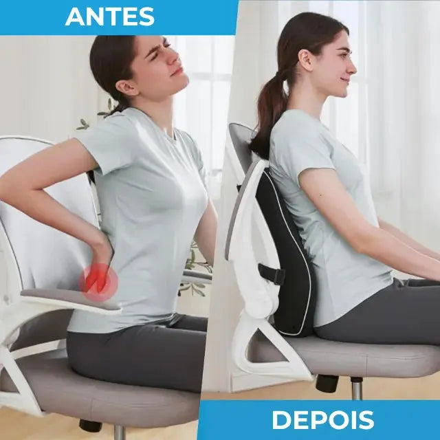 Encosto E Assento Para Apoio Lombar Alivio Premium