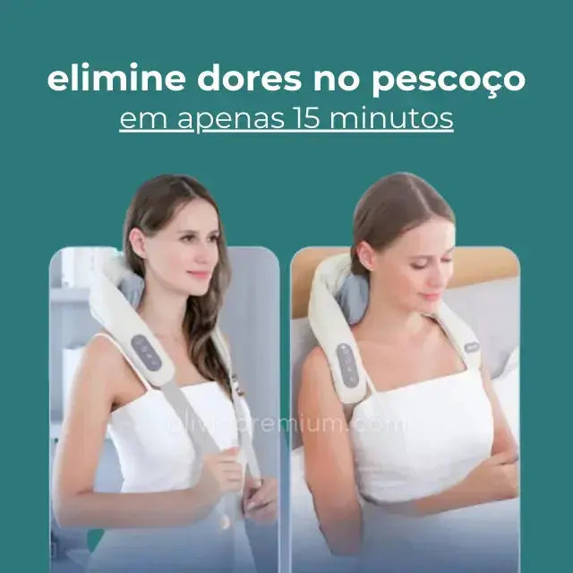 Massageador De Pescoço Inteligentes De Compressão Sem Fio - Alivio Premium