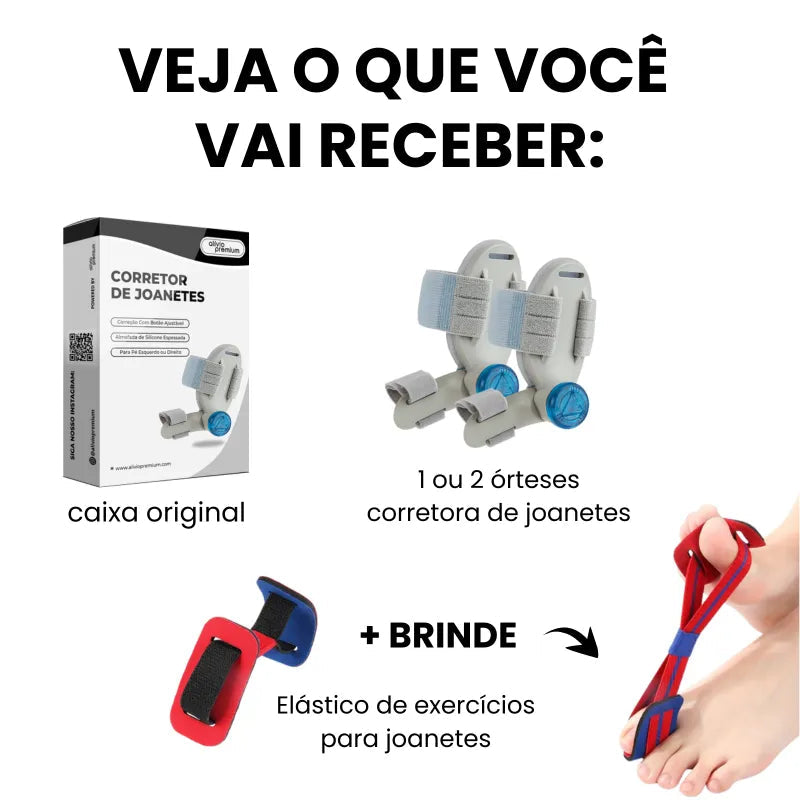 Órtese Corretor de Joanete Ajustável Alivio Premium